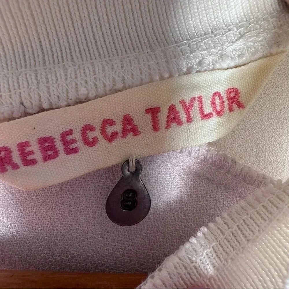 Rebecca Taylor Two Tone Pullover Peplum Blouse Top Size 8 - Picture 4 of 6